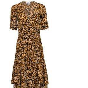 Ganni Floral Wrap Dress